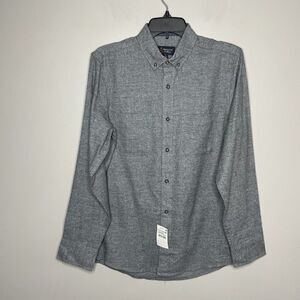 WALLIN & BROS Mens Heather Gray Button-Down Shirt NEW Frost Grindle Cotton Sz S